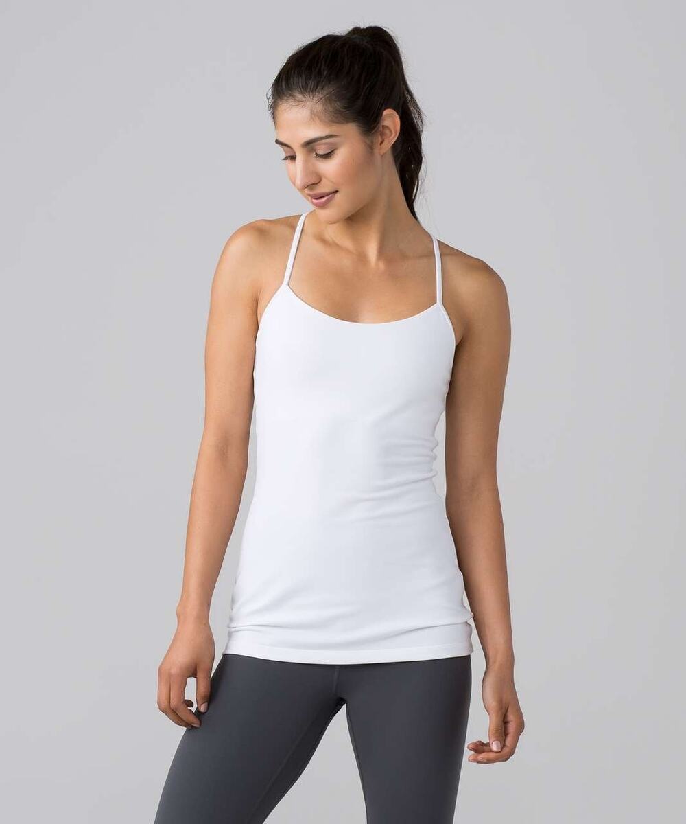 Lululemon Power Pose Y-Tank *Light Support For A/B Cup in White Activewear Gym